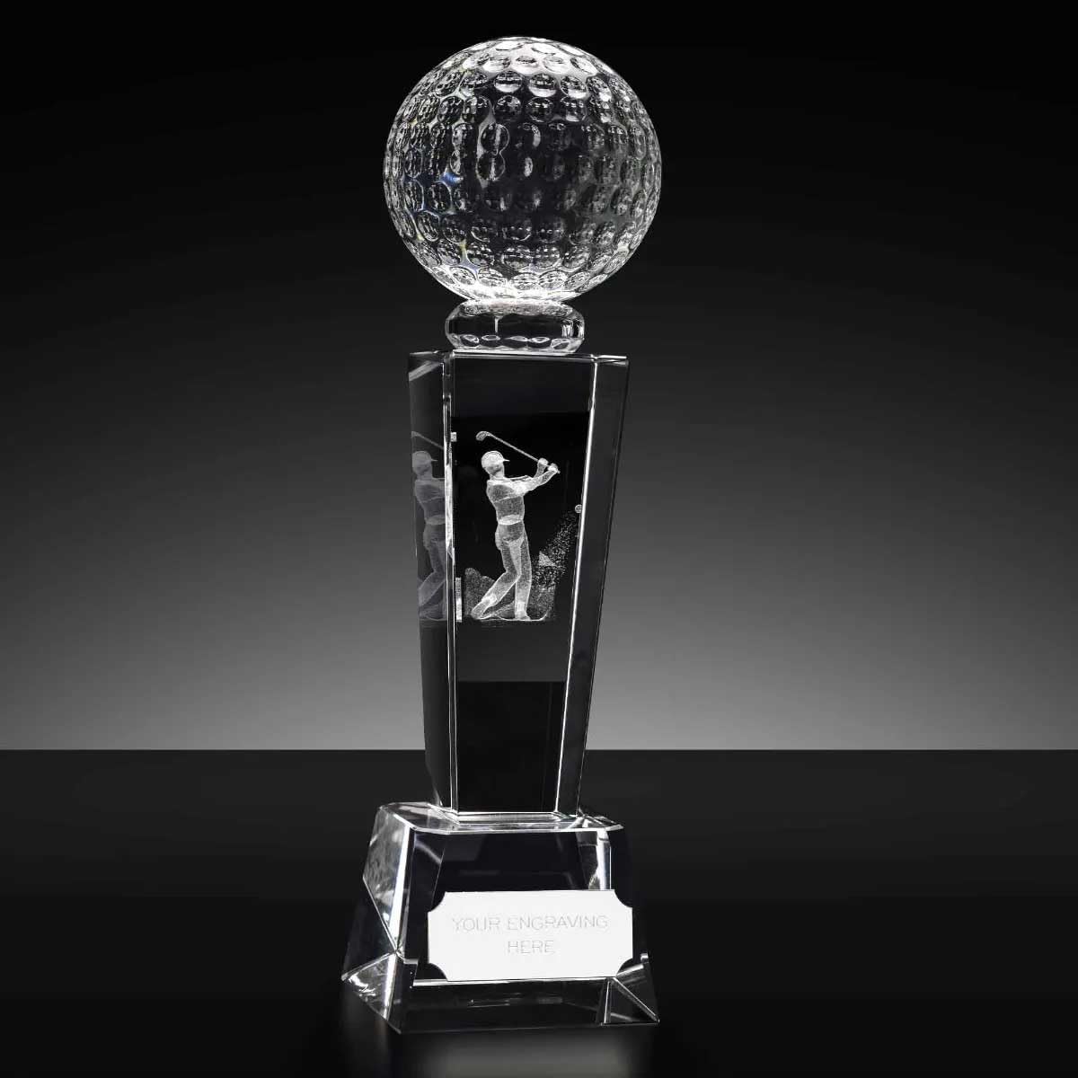 3D Crystal Golf Award